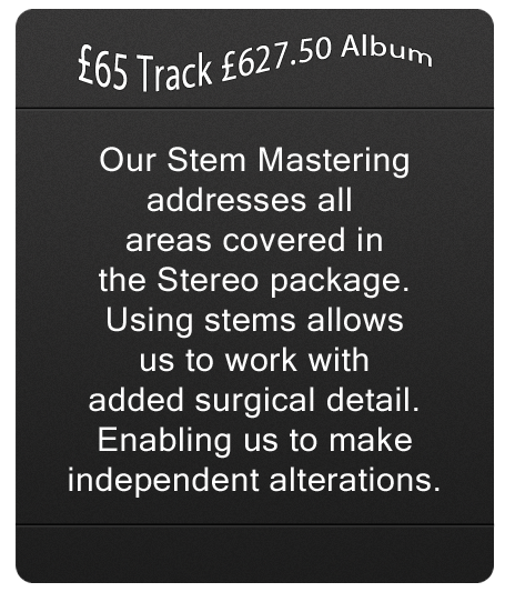 Stem Mastering -  Music Vee online audio mastering