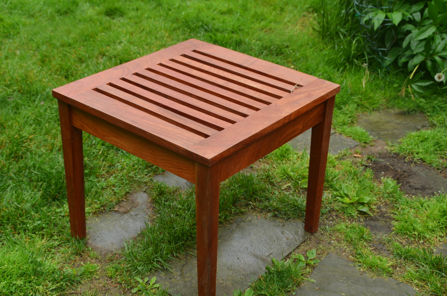 Side table outdoors