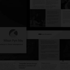 Brochure and Exhibition design for Wilson Pym May.