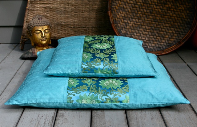 Zen Skye Meditation Cushion Blue Lotus